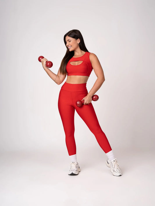 Red Player Legging and Butterfly Top Set
