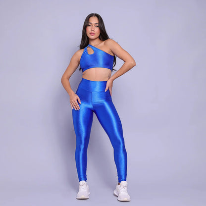 Blue Elegance leggings + top